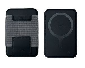 Magnetic elastic card holder with wireless charging