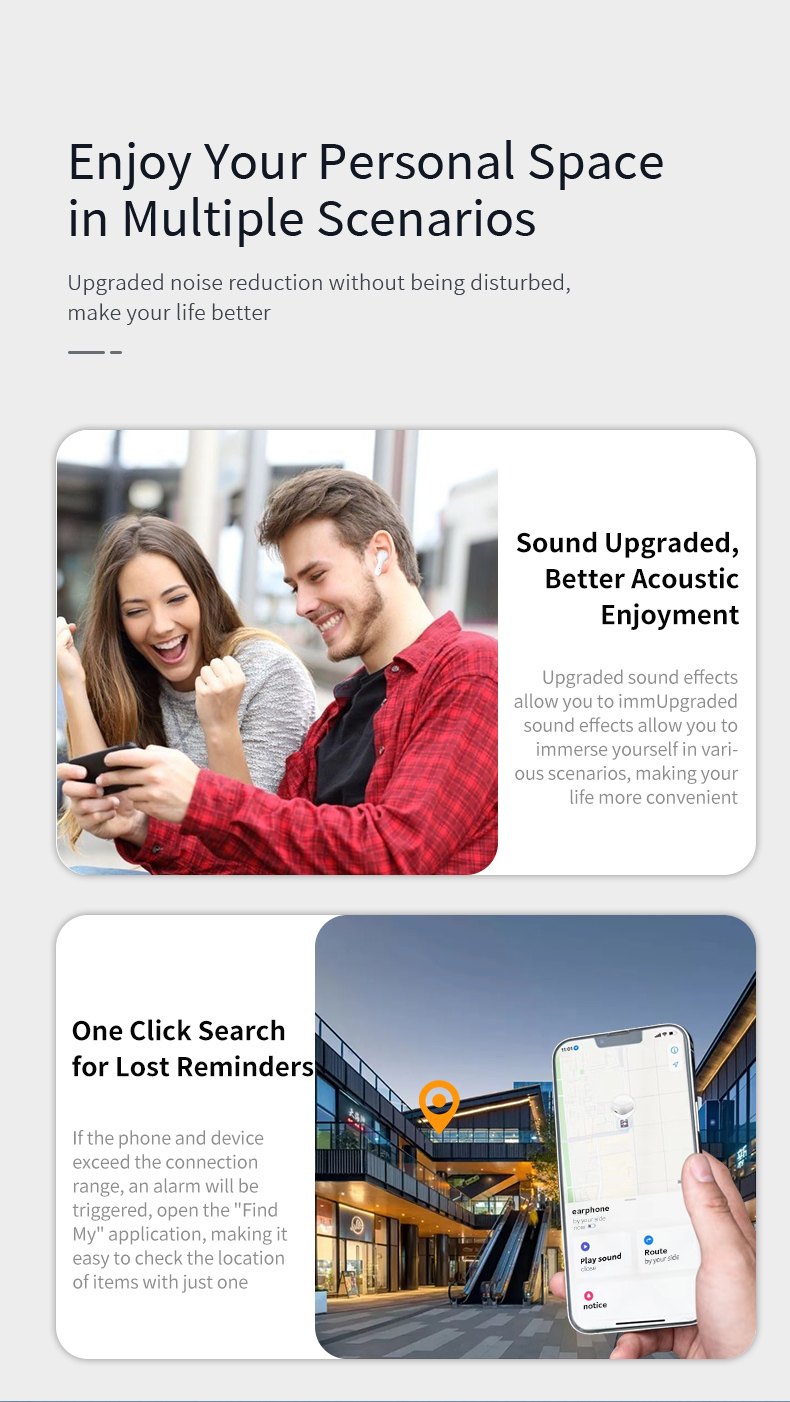 J05 Find My Anti-Lost ANC Wireless Earbuds