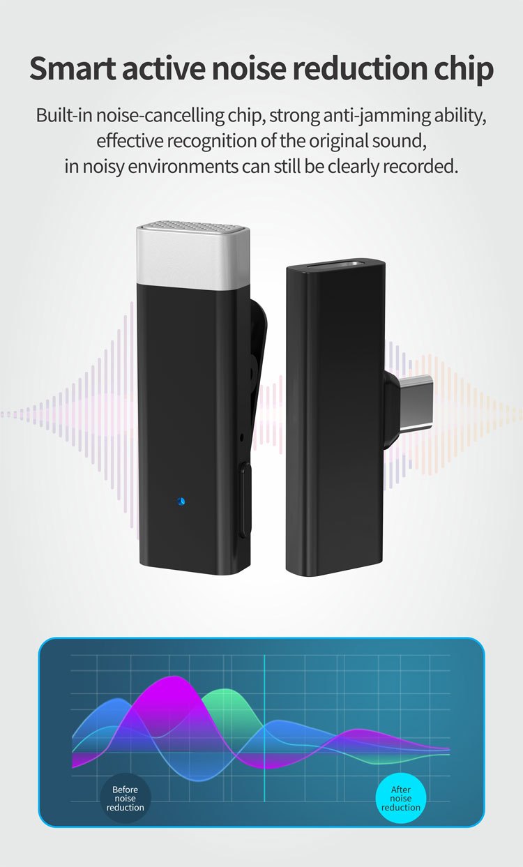 P02 Wireless Lavalier Microphone (Type-C)